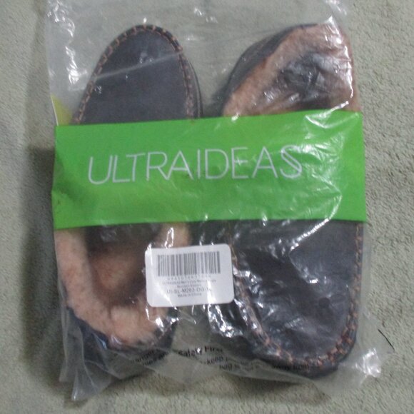 NWT Ultraideas Moccasins Slippers Memory Foam Mens Sz 10 Christmas Present - Picture 9 of 9